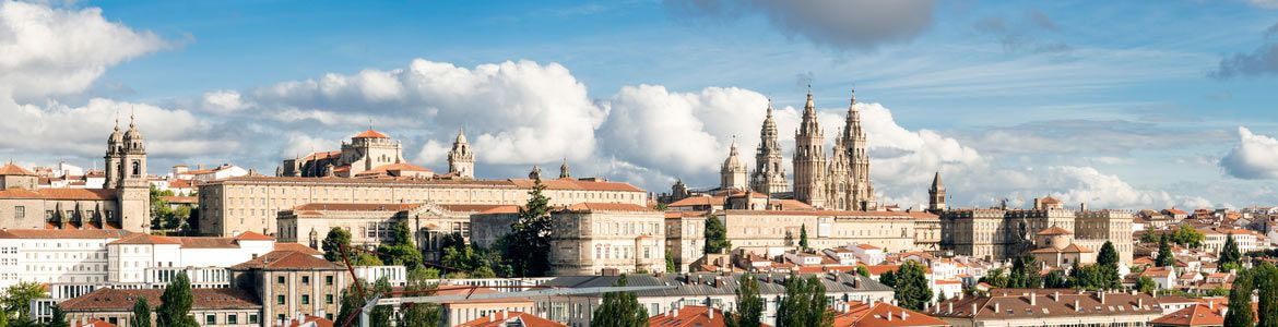 panoramic view of Santiago de Compostela