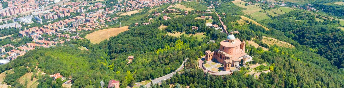 vista aérea del Santuario de Nuestra Señora de San Luca