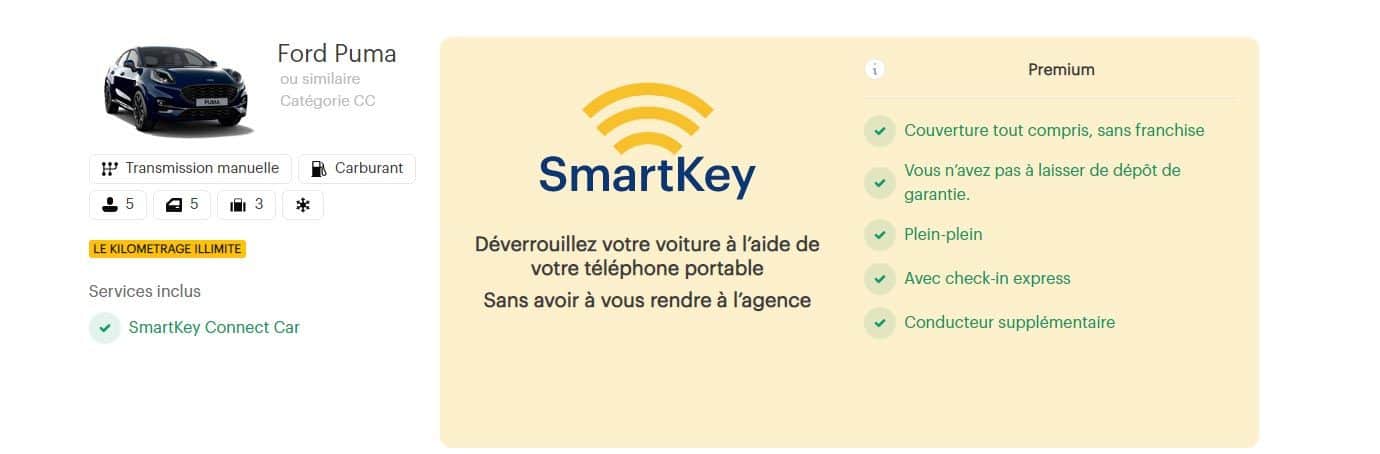 Louez un véhicule avec Smartkey