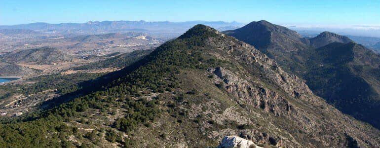 Car route hiking trails Crevillente, alicante