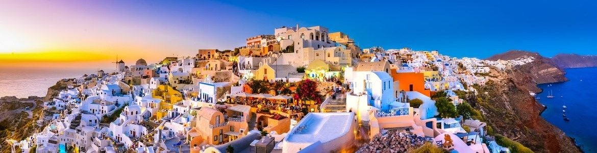 Ciudad de Oia en la Isla de Santorini