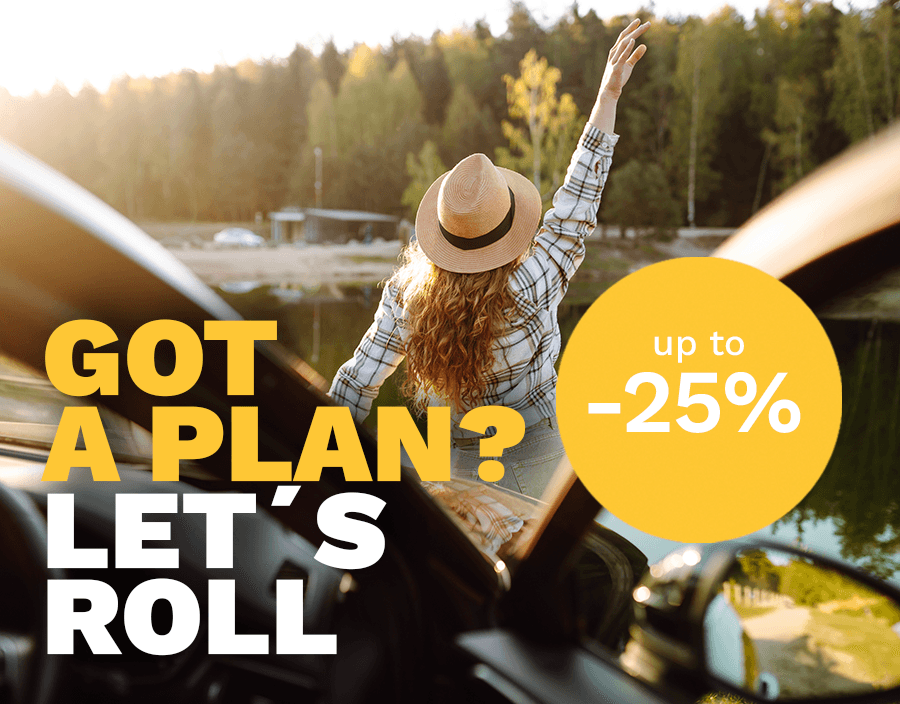 Up to -25% Off 🤔Got a plan? Let's roll! 🚗💨