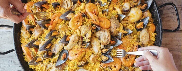 ruta gastronomica alquiler coche paella valencia