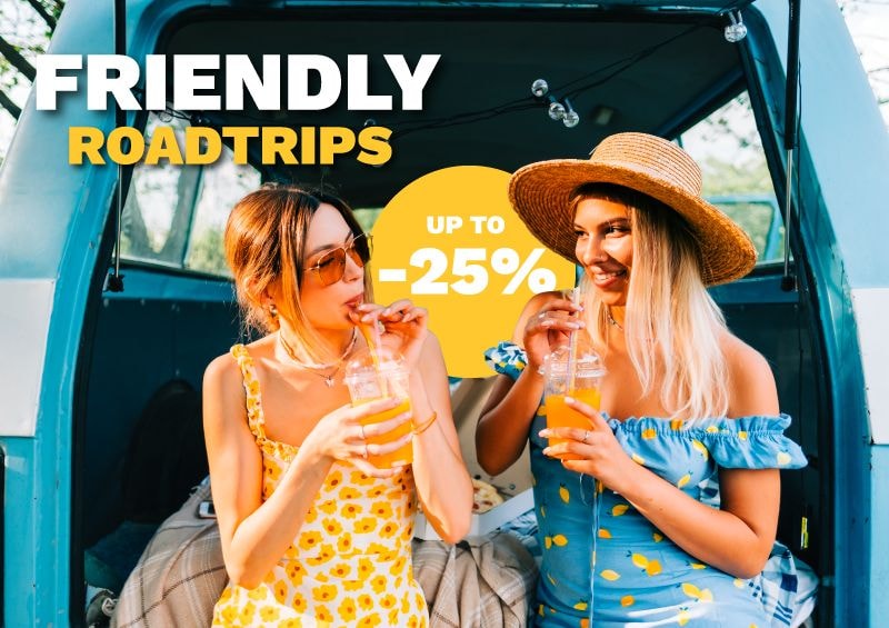 UP TO 25% OFF 👭 Friendly Roadtrips