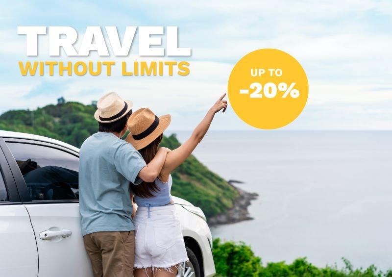 UP TO 20% OFF 🗺️ Travel without limits