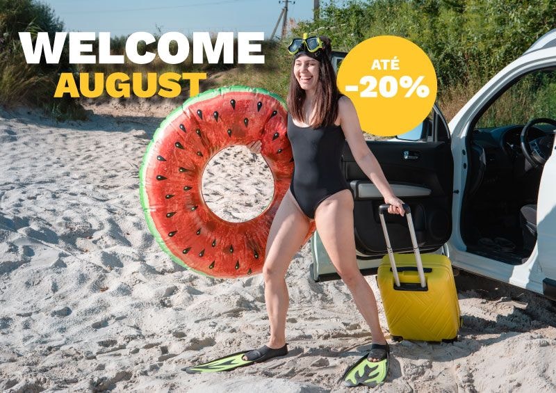ATÉ -20% 🏖️Welcome August