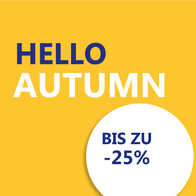 Bis zu -25 % 🍂 und den Herbst begrüßen