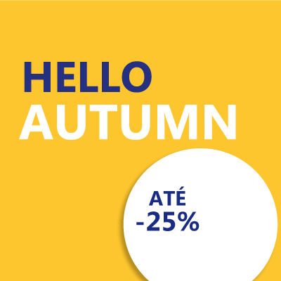 Até -25% 🍂 e diga olá ao outono