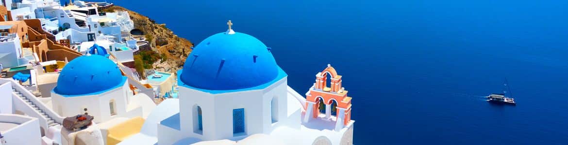percurso de carro de 3 dias por Santorini