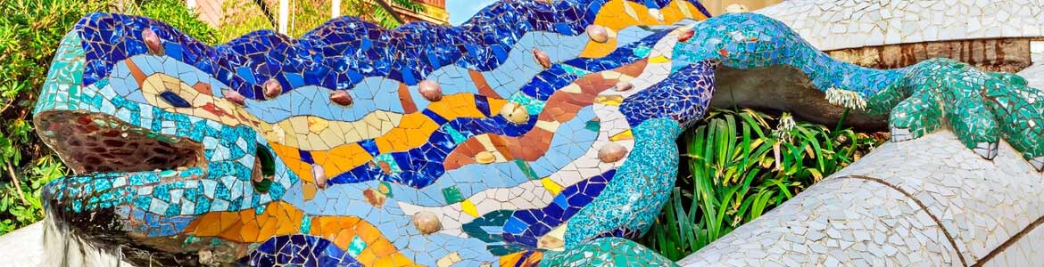 Hagedisstandbeeld - Gaudi's Park Güell in Barcelona