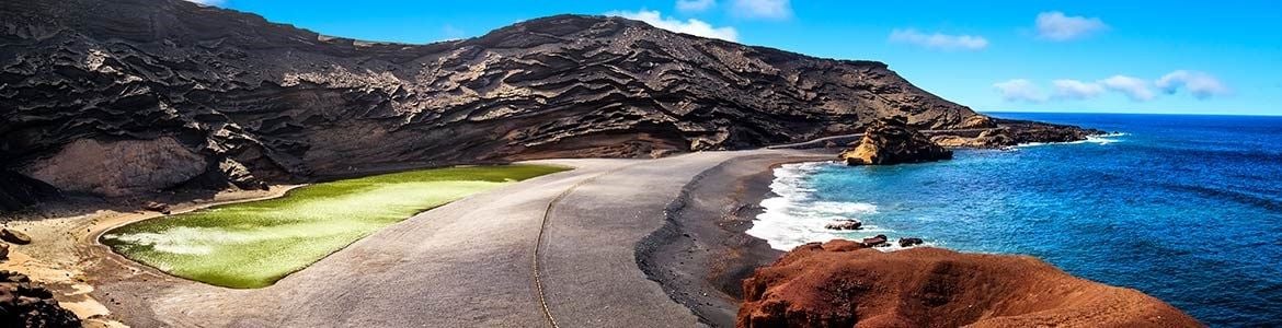 Charco de los clicos (grønne lagune), El Golfo, Lanzarote bilutleie