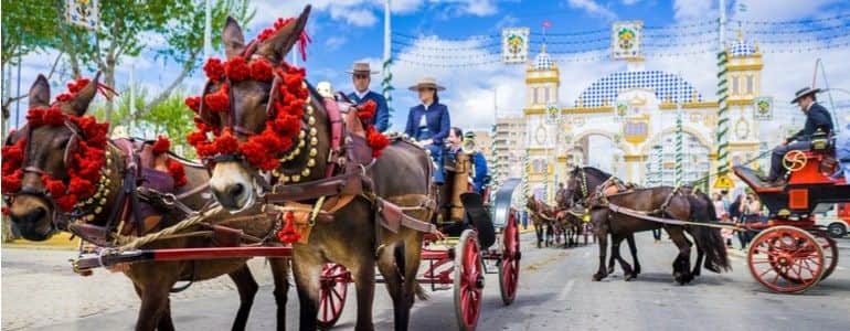 Itinerario in auto feria de abril Siviglia