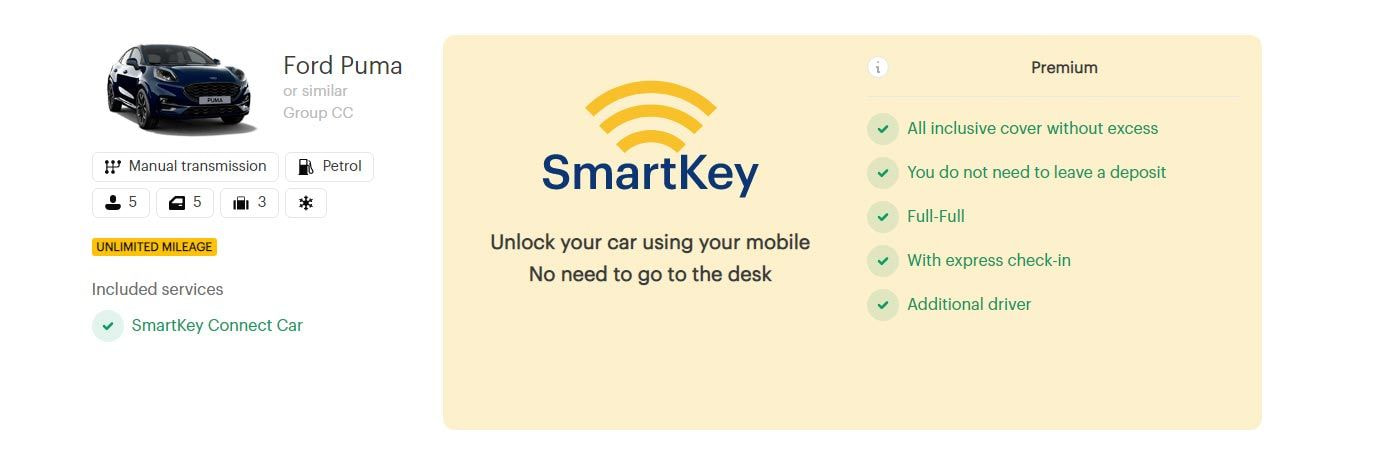 book car hirel with SmartKey