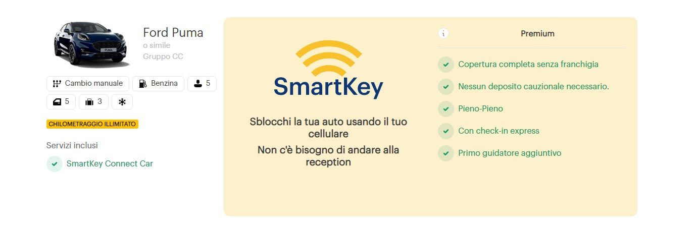 noleggio con SmartKey