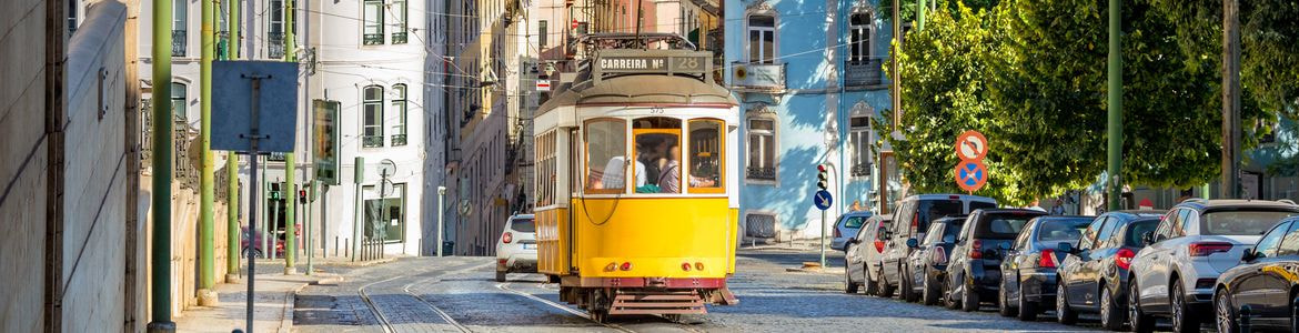 tramway in Lisbon's Bairro Alto