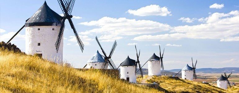 Ruta alquiler coche Don quijote, castilla la mancha