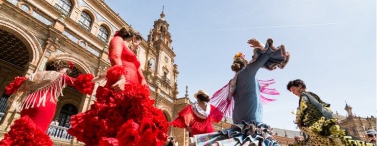 Driving getaway at Sevilla’s “Feria de Abril”