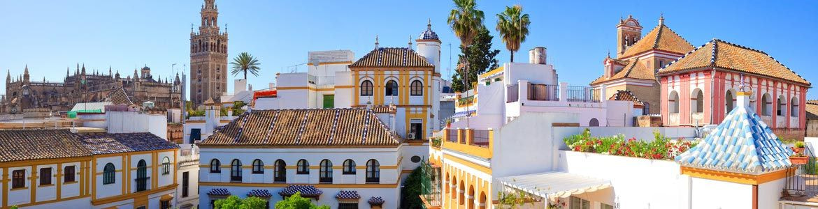 panoramic view old town Seville